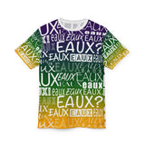 EAUX- WHITE ON MARDI GRAS AOP UNISEX SWEATSHIRT