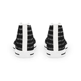 BLACK MAGIC WHITE LETTERS HI-TOP SNEAKERS WHITE-SOLE