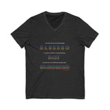 BLACK WOMAN RAINBOW UNISEX V-NECK T-SHIRT
