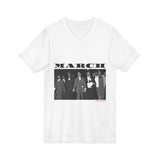 MARCH - BLACK UNISEX V-NECK T-SHIRT