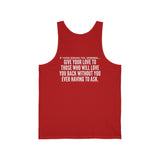 GIVE YOUR LOVE UNISEX TANK TOP