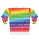 BLACK MAGIC RAINBOW WHITE AOP UNISEX SWEATSHIRTS