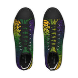 EAUX - BLACK ON MARDI GRAS HI-TOP SNEAKERS WHITE-SOLE