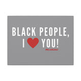 BLACKITY BLACK - WHITE CANVAS ART