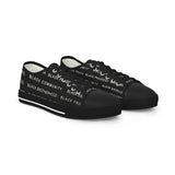 BLACK MAGIC WHITE LETTERS LOW-TOP SNEAKERS WHITE-SOLE