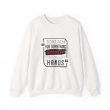 REACH FOR SOMETHING - BLACK RED UNISEX SWEAT SHIRT