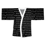 BLACK MAGIC WHITE LETTERS KIMONO
