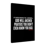 GOD WILL ANSWER CANVAS ART