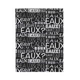 EAUX WHITE PLUSH BLANKET