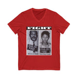 FIGHT - WHITE UNISEX V-NECK T-SHIRT