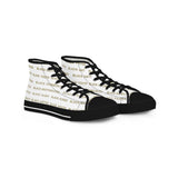 BLACK MAGIC - GOLD LETTERS HI-TOP SNEAKERS WHITE-SOLE