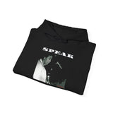 SPEAK - WHITE UNISEX HOODIE