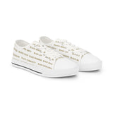 BLACK MAGIC - GOLD LETTERS LOW-TOP SNEAKERS WHITE-SOLE