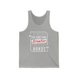 REACH FOR SOMETHING - WHITE RED UNISEX TANKTOP