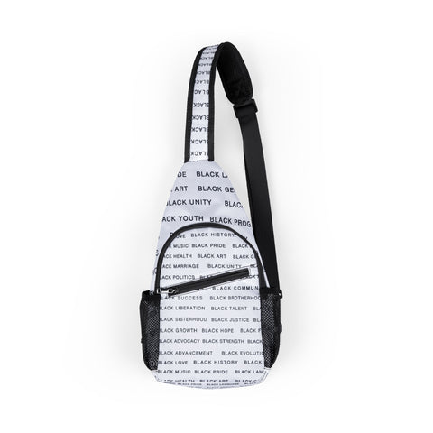 BLACK MAGIC - BLACK LETTERS SLING BAG