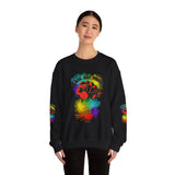 BLACK GAY PROUD FIST UNISEX SWEATSHIRTS