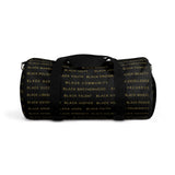 BLACK MAGIC - GOLD LETTERS DUFFEL BAG