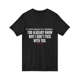 YOU ALREADY KNOW UNISEX V-NECK T-SHIRT