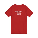 GO ON HONEY UNISEX V-NECK T-SHIRTS