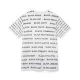 BLACK MAGIC - BLACK LETTERS AOP UNISEX T-SHIRT