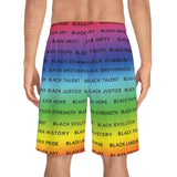 BLACK MAGIC RAINBOW BLACK BOARD SHORTS