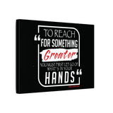 REACH FOR SOMETHING - WHITE RED CANVAS ART