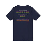 BLACK WOMAN RAINBOW UNISEX V-NECK T-SHIRT