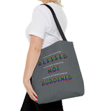 BLACK QUEER RAINBOW TOTE BAG