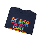 BLACK GAY PROUD UNISEX SWEATSHIRTS