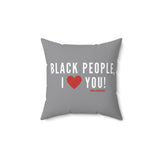 BLACKITY BLACK - WHITE THROW PILLOW
