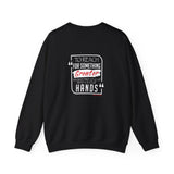 REACH FOR SOMETHING - WHITE RED UNISEX SWEAT SHIRT