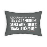 BEST APOLOGIES LUMBAR PILLOW