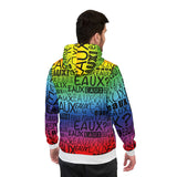 EAUX BLACK ON RAINBOW AOP PULLOVER HODIE