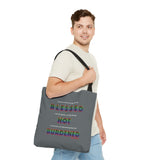 BLACK QUEER RAINBOW TOTE BAG