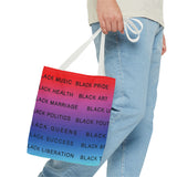 BLACK MAGIC RAINBOW BLACK  TOTE BAG