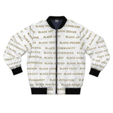 BLACK MAGIC - GOLD LETTERS AOP MEN'S BOMBER JACKET