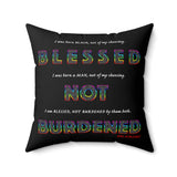 BLACK MAN RAINBOW THROW PILLOW