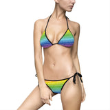 BLACK MAGIC RAINBOW WHITE 2 PIECE SWIM SUIT