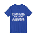 HEAL YOUR WOUNDS UNISEX V-NECK T-SHIRT