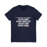 GROWTH AND CHANGE UNISEX V-NECK T-SHIRTS