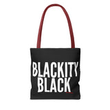 BLACKITY BLACK - WHITE TOTE BAG