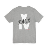 V EAUX IV - WHITE W/ BLACK EAUX UNISEX SHORT SLEEVE T-SHIRT