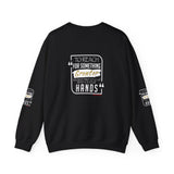 REACH FOR SOMETHING WHITE GOLD UNISEX SWEATSHIRTS