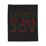 COUNT IT ALL JOY-RBG PLUSH BLANKET