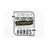 REACH FOR SOMETHING BLACK GOLD CANVAS ART