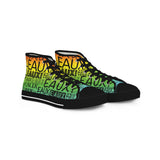 EAUX BLACK ON RAINBOW HI-TOP SNEAKERS WHITE SOLE