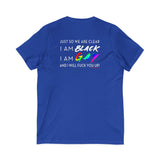 BLACK GAY FUP WHITE UNISEX V-NECK T-SHIRTS