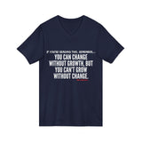GROWTH AND CHANGE UNISEX V-NECK T-SHIRTS