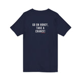 GO ON HONEY UNISEX V-NECK T-SHIRTS