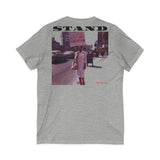 STAND - BLACK UNISEX V-NECK T-SHIRT